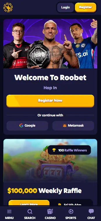 Mobile App Main Page