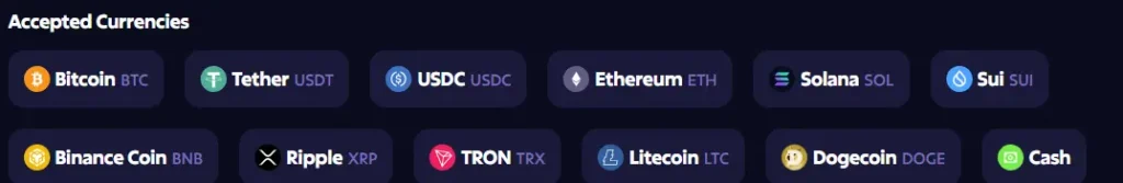 Roobet Payments with Crypto