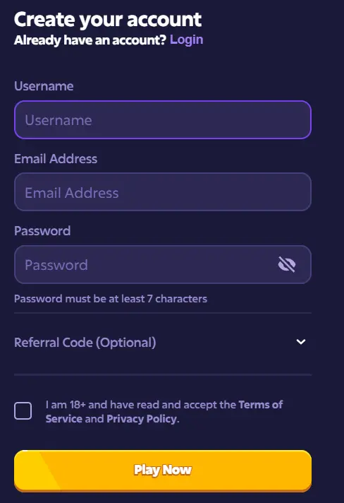 Sign-Up Requirements